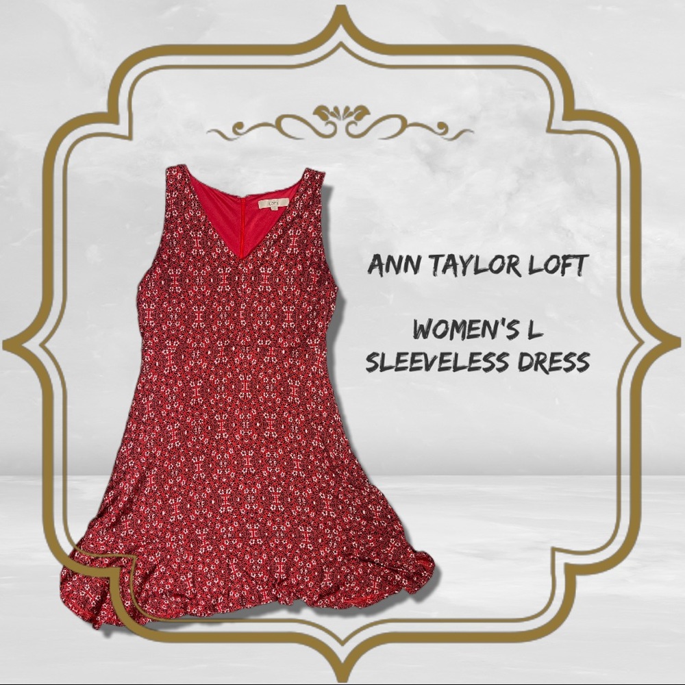 Ann Taylor LOFT Red sleeveless dress, Women’s Size L